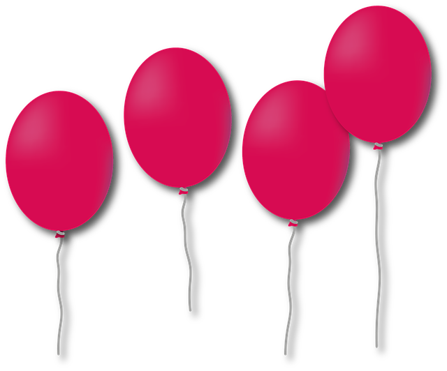 růžové balonky